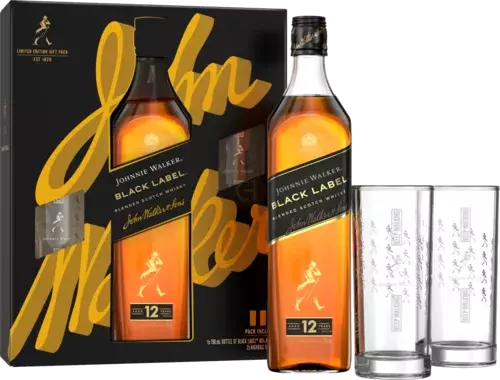 Johnnie Walker Blended Scotch Whisky Black Label 12 Years Old 80 W Glass