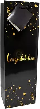 Gift Bag Congratulations Black