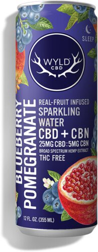 Wyld Blueberry Pome 25mg Cbd 5mg Cbn Sparkling Water Single