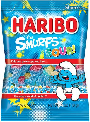 Haribo The Smurfs Sour Candy 113g