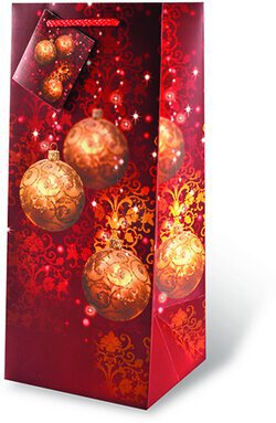 Gift Bag Festive Holidays Large Red
