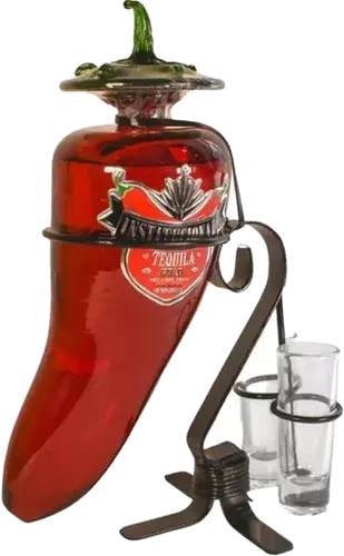 Institucional Tequila Gold Tequila Chili Pepper Decanter
