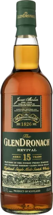 The GlenDronach Single Malt Scotch Whisky Revival Aged 15 Years