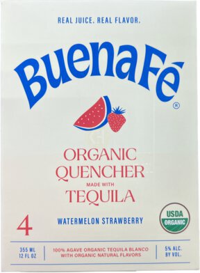 Buena Fe Organic Quencher Made With Tequila Watermelon Strawberry