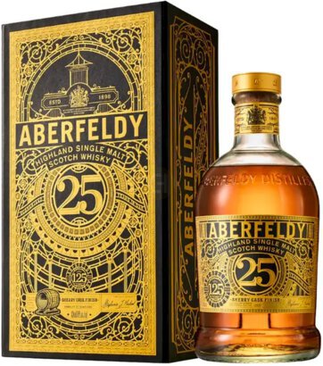 Aberfeldy Year Sherry Cask Finish 125th Anniversary Highland Single Malt Scotch Limit 1 Per Customer