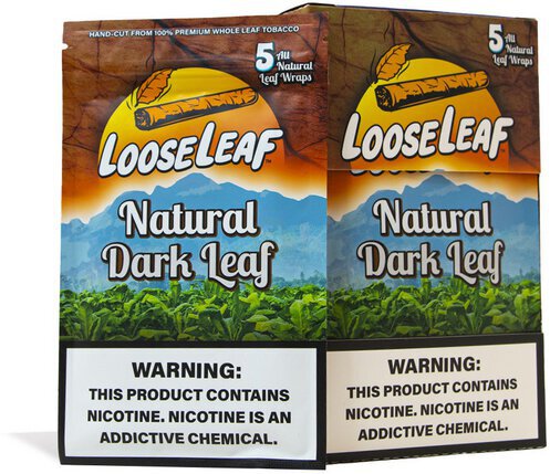 Looseleaf Tobacco Wraps Natural Dark Leaf