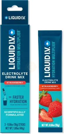 Liquid I V Hydration Multiplier Electrolyte Powder Supplement Drink Mix Strawberry