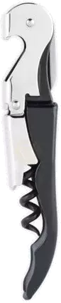 True Tap Double Hinged Corkscrew Black Straight Edge Foil Cut