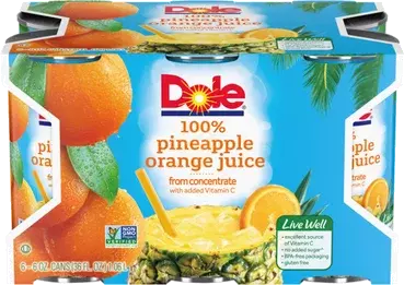 Dole Pineapple Orange Juice 6/6o Can