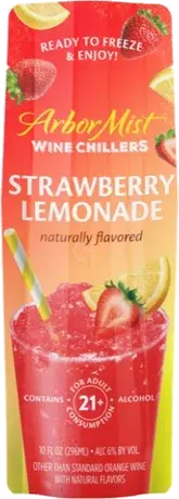 Arbor Mist Strawberry Lemonade Wine Chillers Freezable Pouches