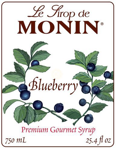 Monin Blueberry Glass