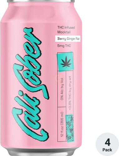 Cali Sober 5mg Berry Ginger Fizz Thc Infused Mocktail Non Alcoholic