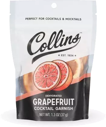 Collins Grapefruit Dehydrated Fruit Cocktail Garnish