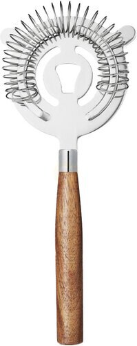 Cocktail Strainer With Acacia Handle By True