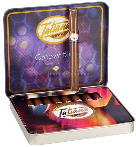 Tatiana Trio Small Groovy Blue Tin