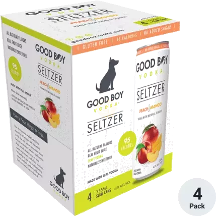 Good Boy Peach Mango Vodka Seltzer