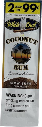 White Owl Foil Fresh Coco Rum Cigarellos