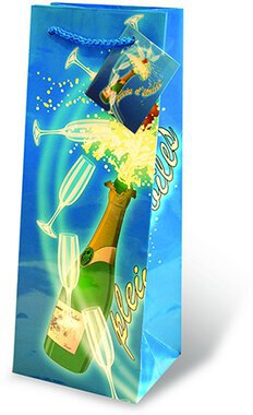 Wrap Art Gift Bag Champagne Stars