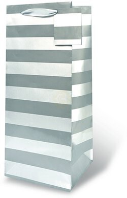 Gift Bag Silver Stripe