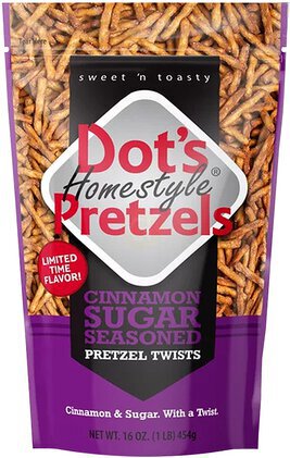 Dots Homestyle Pretzels Cinnamon Sug 16z