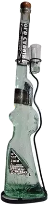 Old Carbine Blanco Rifle With Shot Glasses