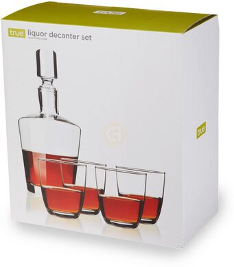 Liquor Decanter & Tumbler Set Of By True & 11 Oz Gift Set
