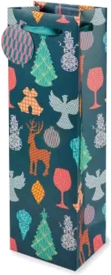 Gift Bag Holiday Patterned Icons Misc