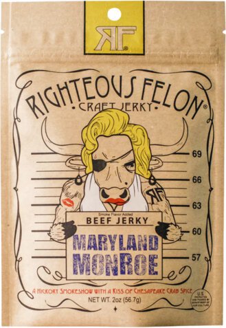 Righteous Felon Jerkey Marlyand Monroe Beef Jerky Pouch