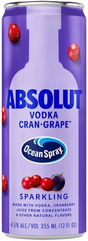 Absolut Ocean Spray Vodka Cran Grape Single