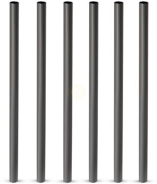 Viski Warren Stainless Steel Lowball Straws In Gunmetal