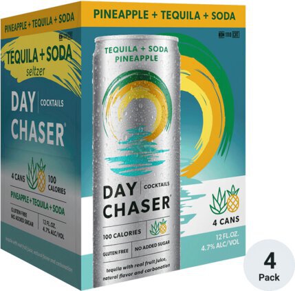 Day Chaser Pineapple Tequila Rtd 12oz4 Pack