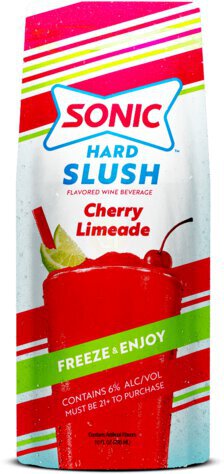 Sonic Hard Slush Cherry Limeade Wine Beverage Pouch
