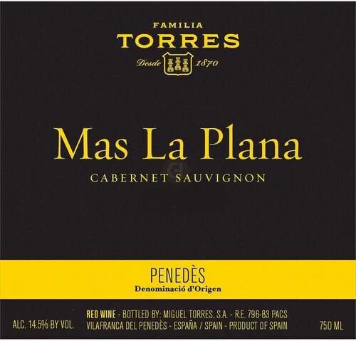 Torres Mas La Plana Black Label Cabernet Sauvignon
