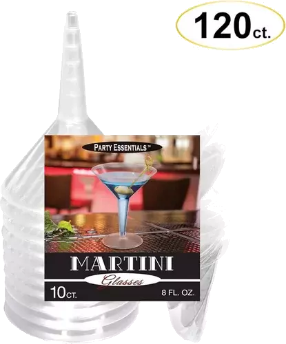 PARTY ESSENTIALS MARTINI GLASSES 8OZ (10PK)