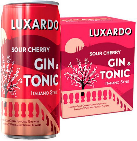 Luxardo Sour Cherry Gin & Tonic Spritz Italiano Style 4p Of