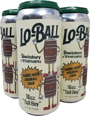 Shacksbury Whistlepig Lo Ball Hard Cider 6/4 Can