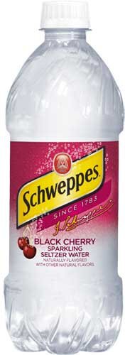Schweppes Sparkling Seltzer Water Black Cherry Plastic