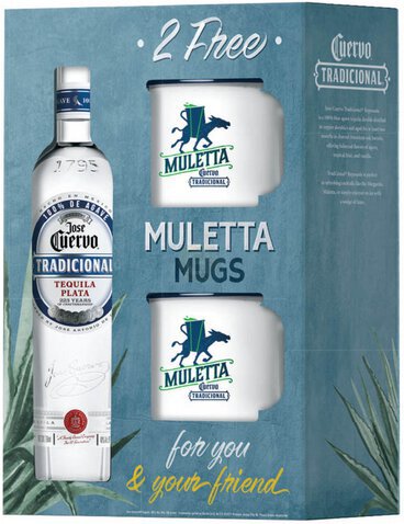 Jose Cuervo Tradicional Tequila Plata Gift Set W Mug