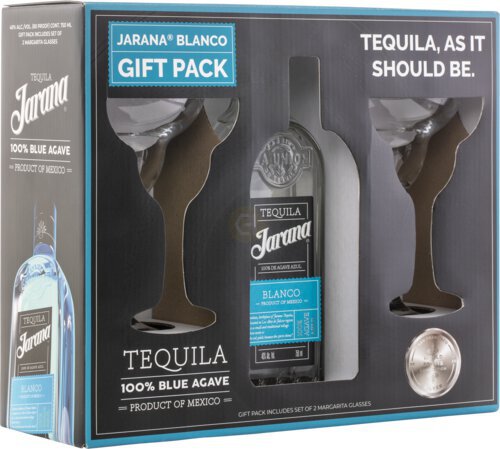 Jarana Blanco Tequila Margarita Glasses Gift Set