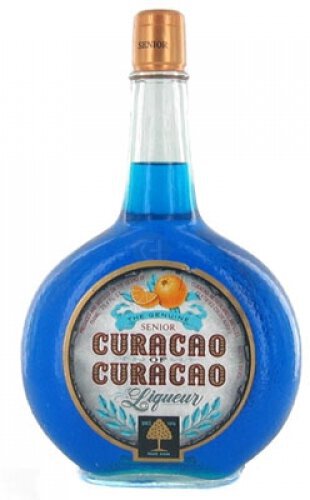 Senior And Co The Genuine Curacao Of Curacao Blue Liqueur