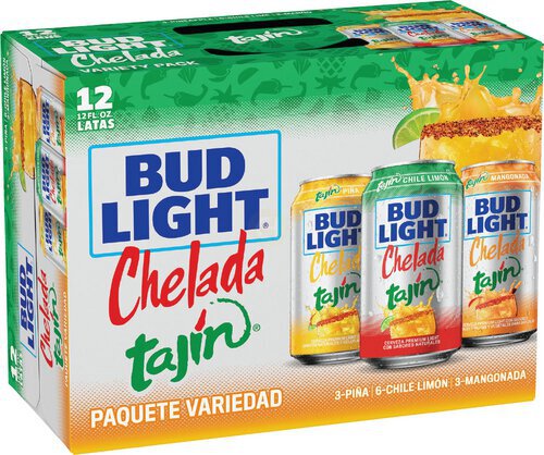 Bud Light Tajin Chelada Variety Pack Cn12p