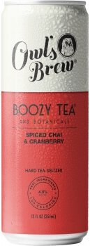 Owl's Brew Boozy Tea Hard Seltzer Cranberry Chai