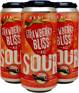 Connecticut Valley Strawberry Bliss Ale Sour 4 Pk Cans