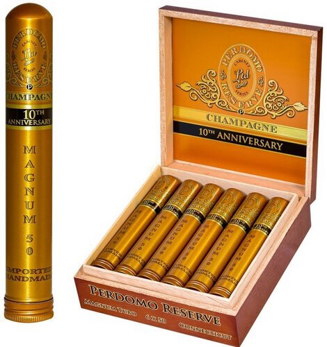 Perdomo Reserve 10th Anniversary Champagne Magnum Tubo Connecticut