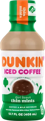 Dunkin Girl Scout Thin Mint Iced Coffee