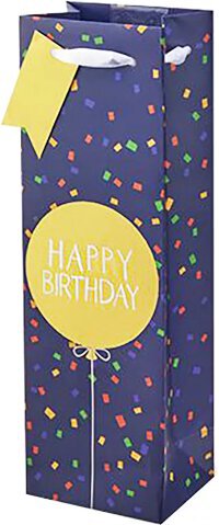 Gift Bag Birthday Confetti Wine Bag Sgl