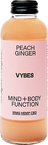 Vybes 15 mg CBD Beverage Peach Ginger