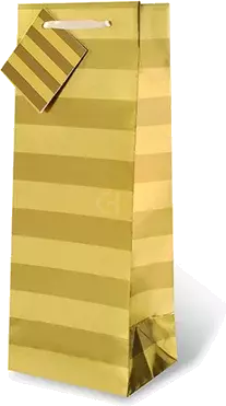 Wrap Art Gift Bag Gold Foil Stripe
