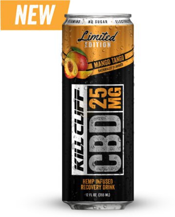 Kill Cliff Hemp Infused Sparkling Water Cbd Drink Mango Tango Limited Edition 25mg Cbd
