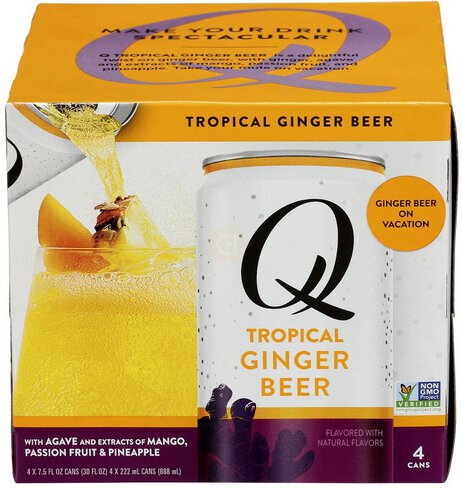 Q Mixers Tropical Ginger Beer Mango Passion Fruit